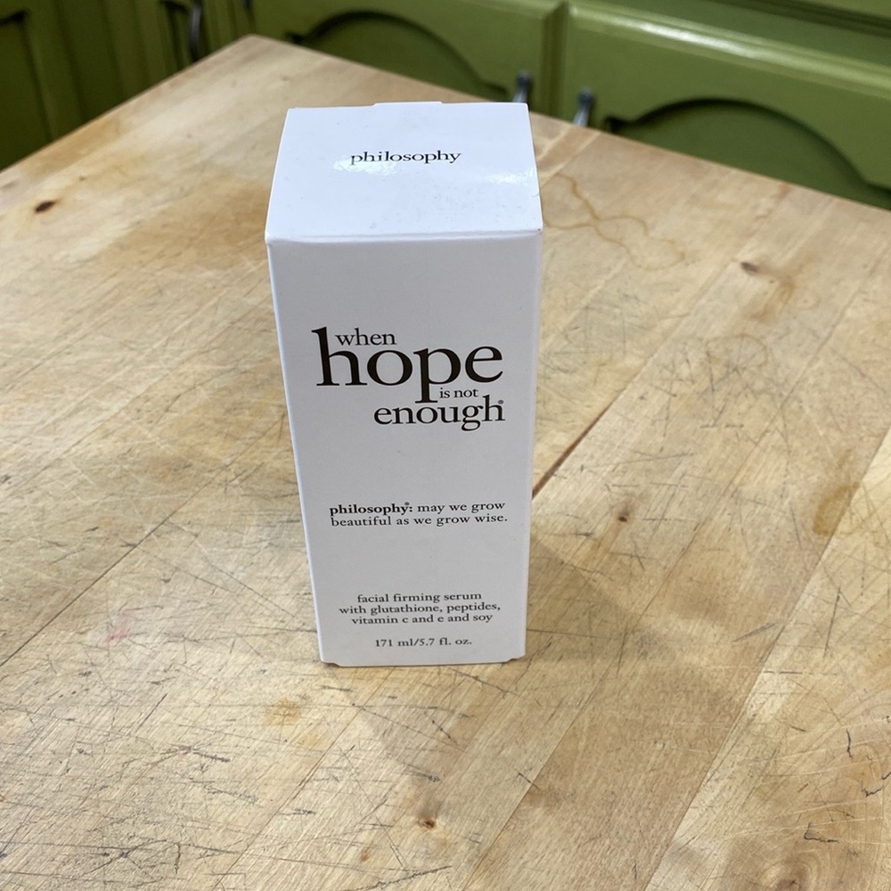 New Philosophy When Hope Is Not Enough Serum